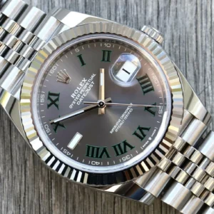 Rolex Datejust Rhodium Dial 126334 “Wimbledon” Flutted/Jubilee 41 mm