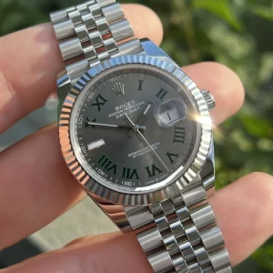 Rolex Datejust Rhodium Dial 126334 “Wimbledon” Flutted/Jubilee 41 mm