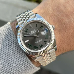 Rolex Datejust Rhodium Dial 126334 “Wimbledon” Flutted/Jubilee 41 mm
