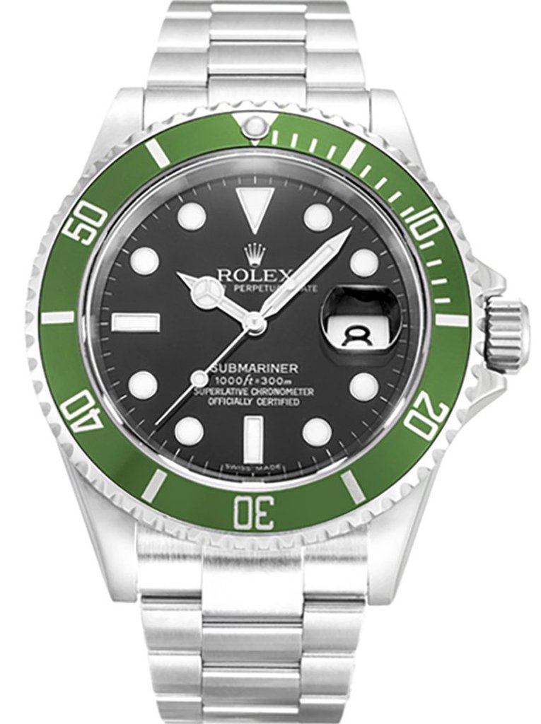 Replica Rolex Submariner Black Dial 16610LV “Kermit”