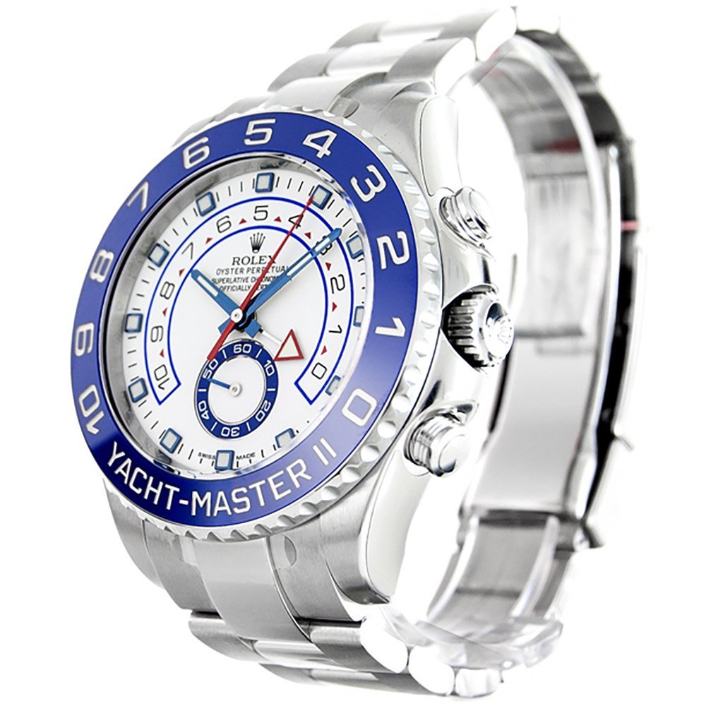 Replica Rolex Yacht-Master White Dial 116680 Bezel & Crystal