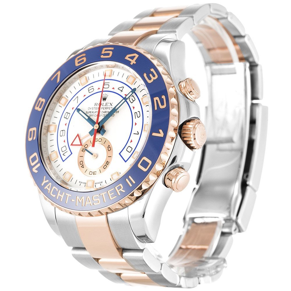Replica Rolex Yacht-Master White Dial 116681 Bezel & Crystal