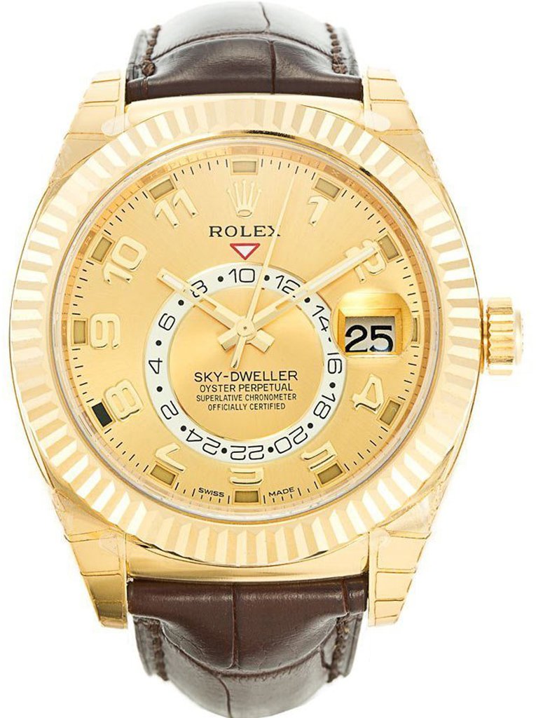 Replica Rolex Sky-Dweller Gold Dial 326138