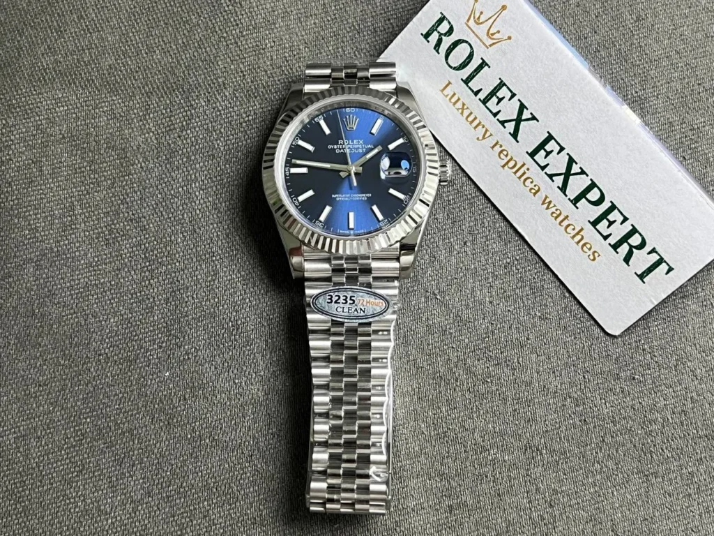 Rolex Datejust Blue Dial 126334 Jubilee 41 mm Bezel & Crystal