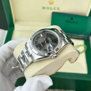 Rolex Datejust Rhodium Dial 126334 “Wimbledon” Flutted/Oyster 41 mm