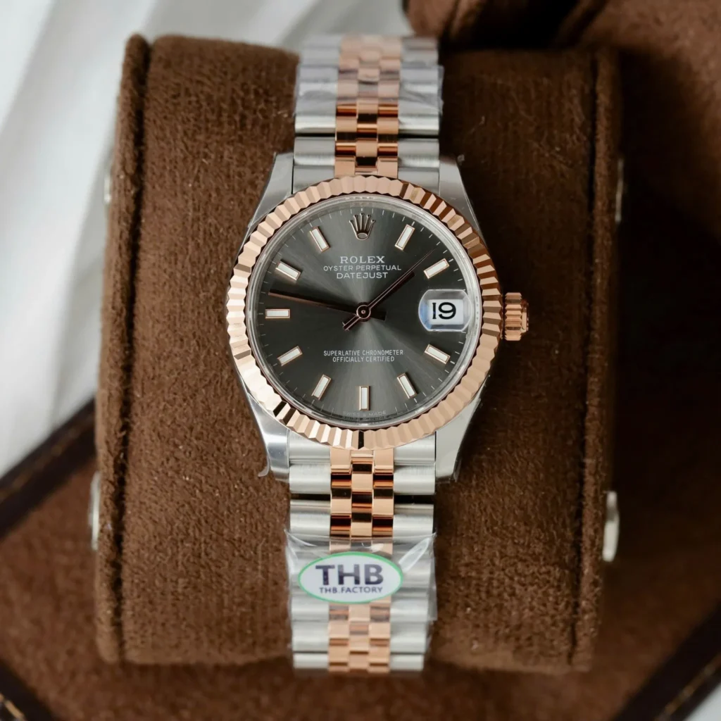 Rolex Datejust Slate Dial 126231-0013 36 mm Bezel & Crystal