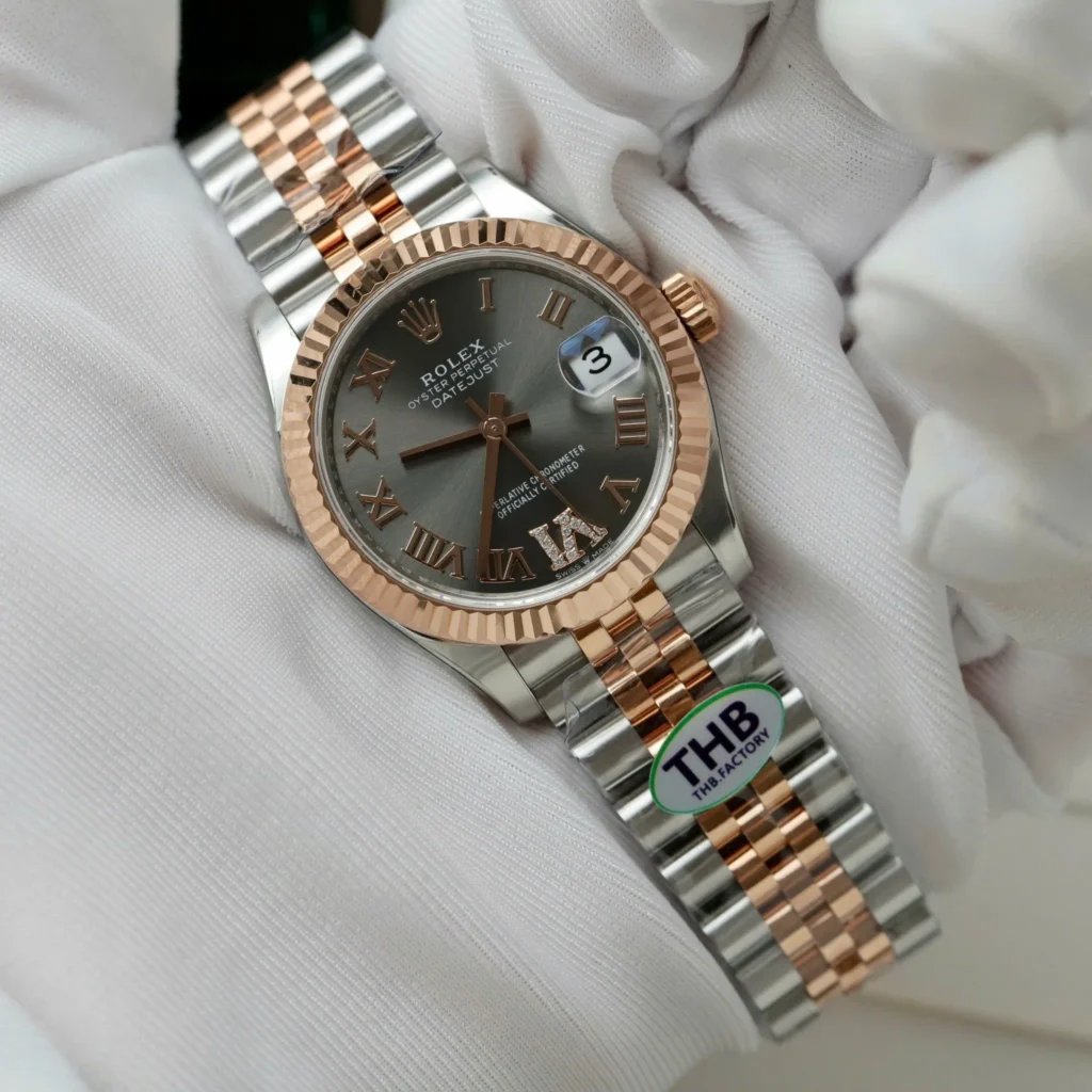 Rolex Datejust Slate Roman Diamond Dial 126231-0023 36 mm Bracelet & Clasp