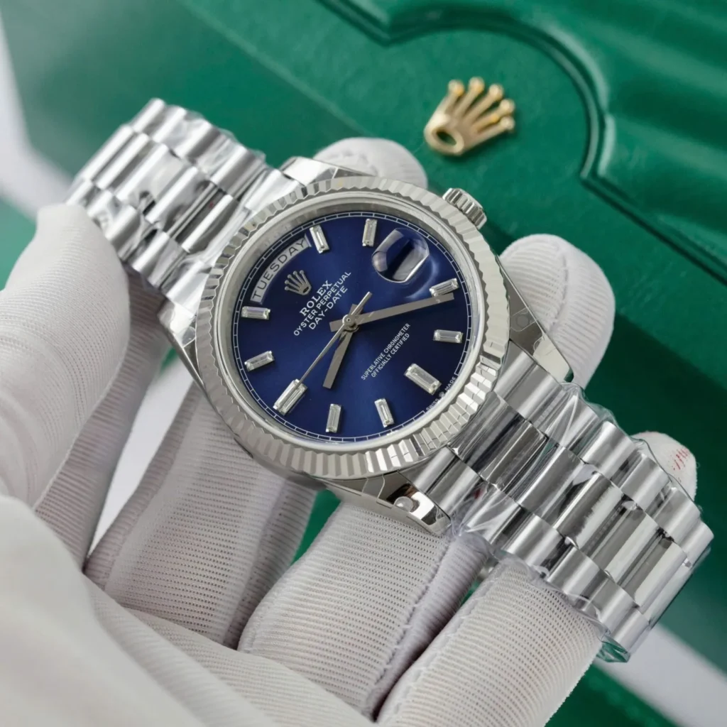 Superclone Rolex Day-Date Blue Ombré Dial 228239-0076 40 mm Bracelet & Clasp