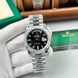 Superclone Rolex Day-Date Bright Black Dial 228236-0003 40 mm