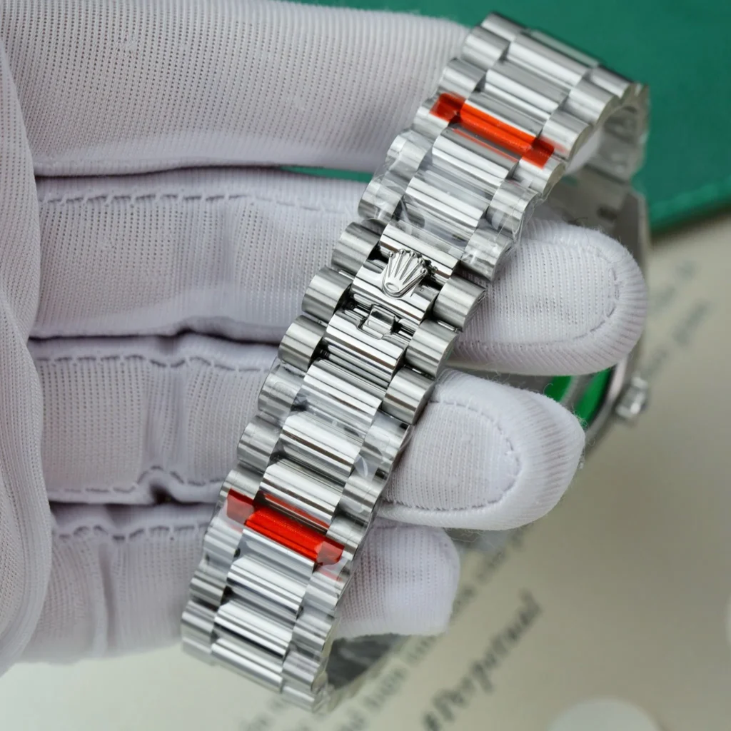 Superclone Rolex Day-Date Bright Black Diamond Dial 228396tbr-0012 40 mm Case Back