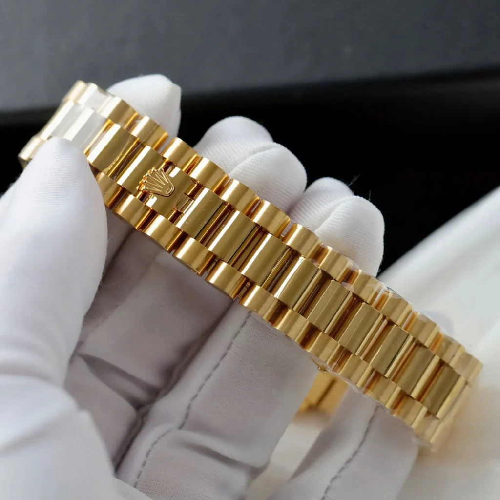 Superclone Rolex Day-Date Bright Green Diamond Dial 128348rbr-0078 36 mm Bracelet & Clasp