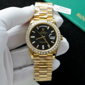 Superclone Rolex Day-Date Bright black Dial 228348RBR 40 mm