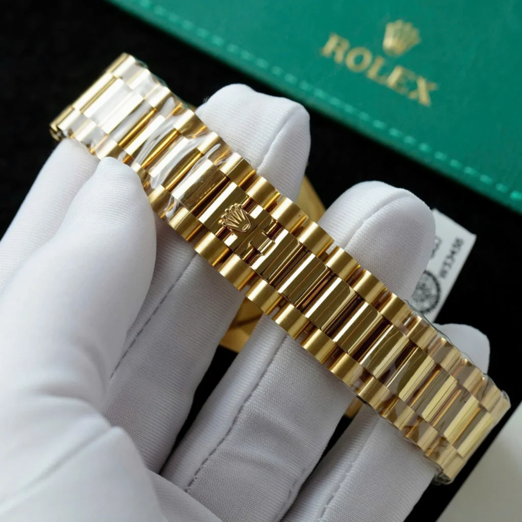 Superclone Rolex Day-Date Bright black Dial 228348RBR 40 mm Bracelet & Clasp