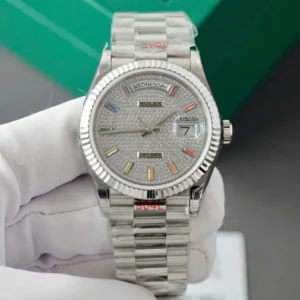 Superclone Rolex Day-Date Diamond-Paved Dial 128239-0019 36 mm