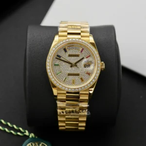 Superclone Rolex Day-Date Diamond-Paved Dial 128398tbr-0012 36 mm