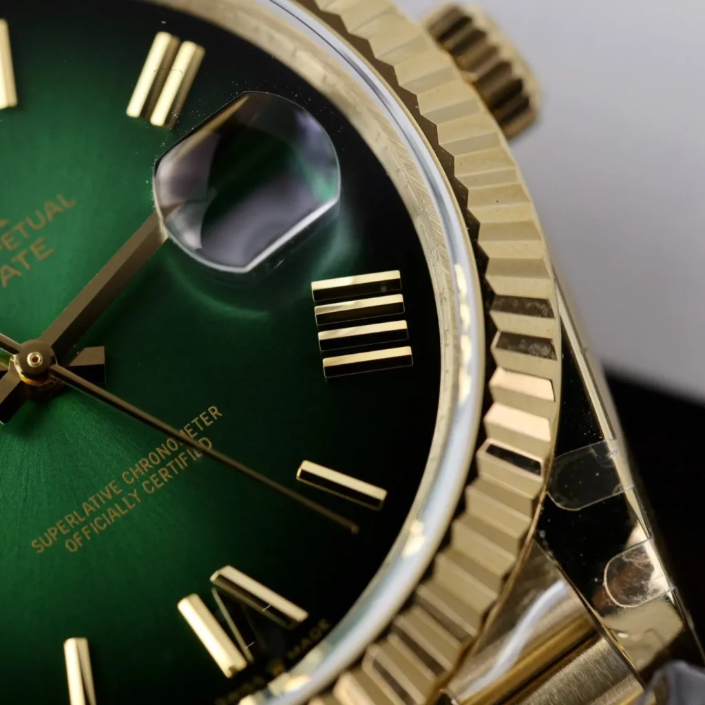 Superclone Rolex Day-Date Green Ombré Dial 128238-0118 36 mm Additional Detail