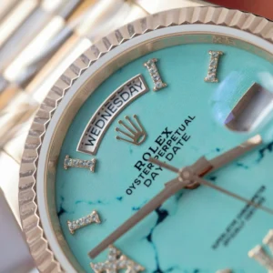 Superclone Rolex Day-Date Turquoise Diamond Dial 128238-0071 36 mm