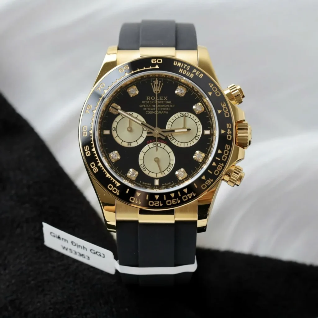 Rolex Daytona Black Dial Yellow Gold 126518LN Bezel & Crystal