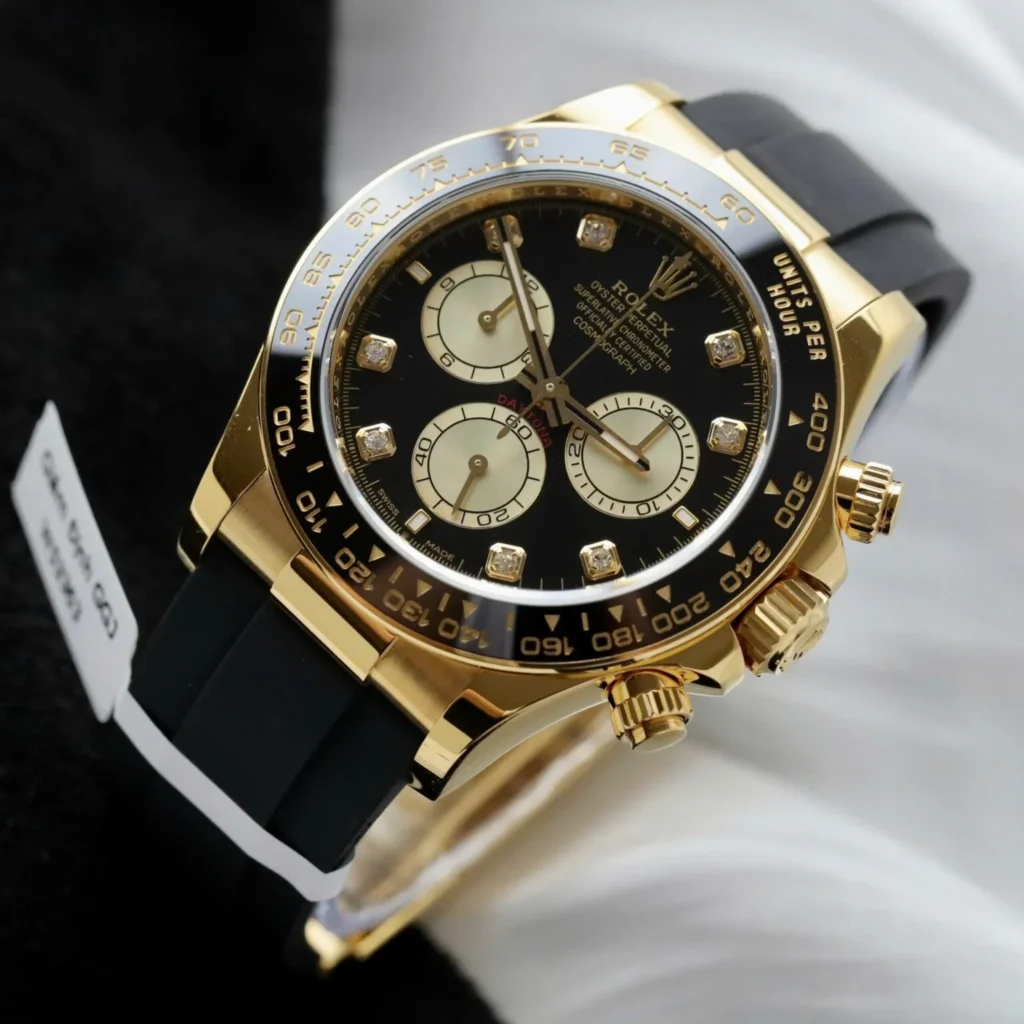 Rolex Daytona Black Dial Yellow Gold 126518LN Case Profile