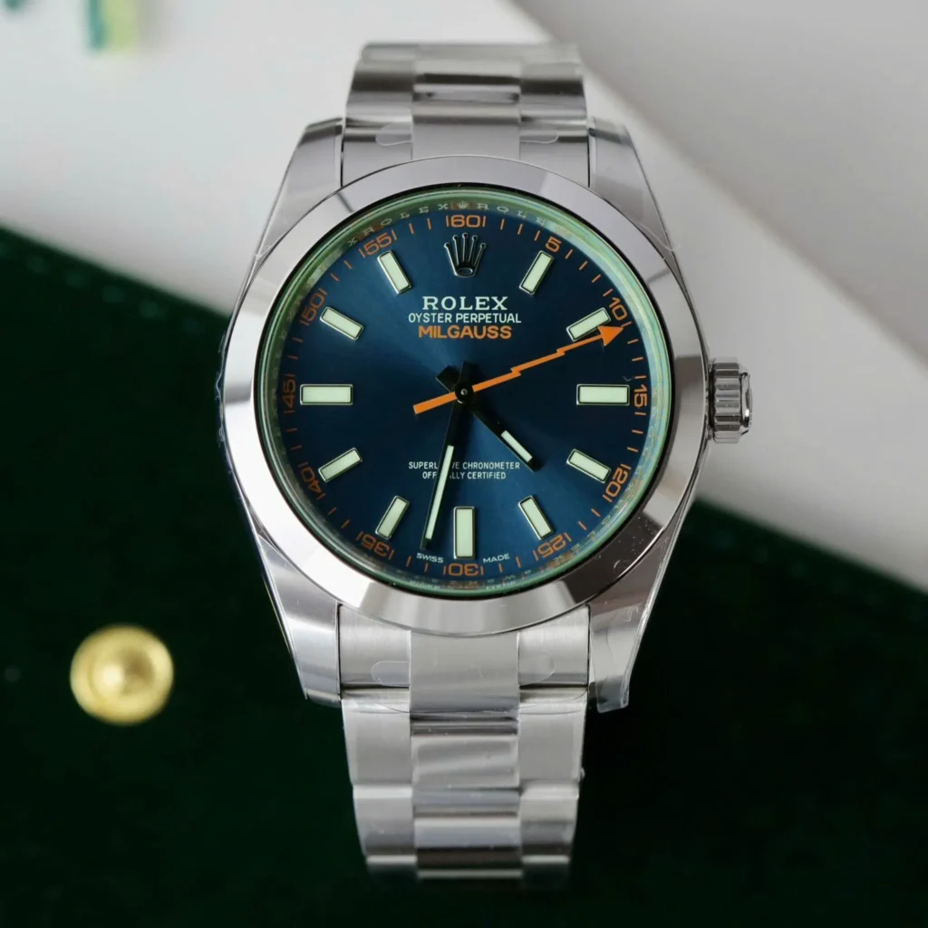 Superclone Rolex Milgauss Blue Dial 116400GV Bezel & Crystal