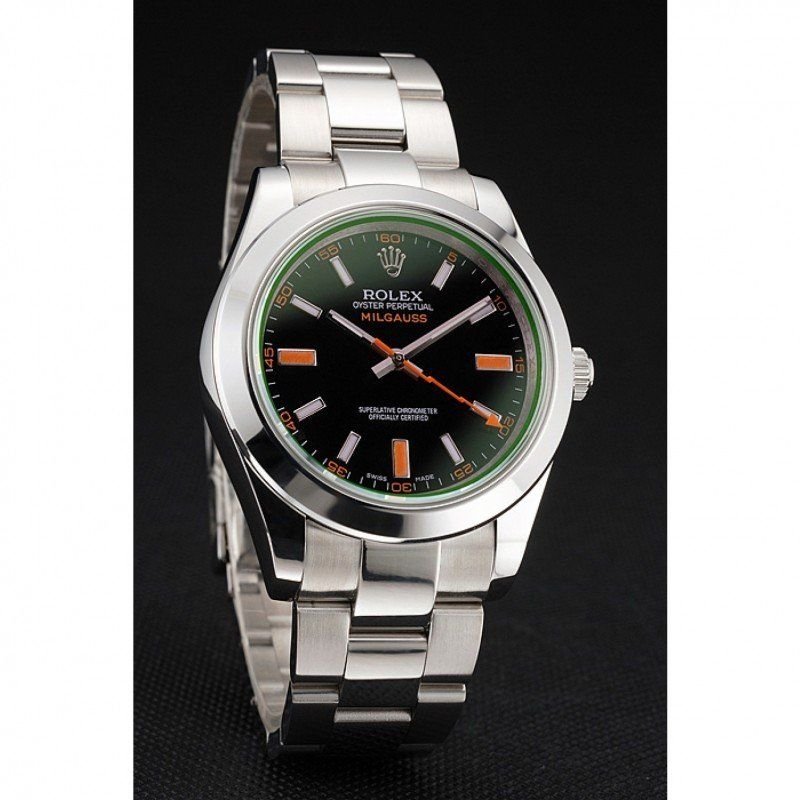 Superclone Rolex Milgauss Black Dial REP016836 Case Profile