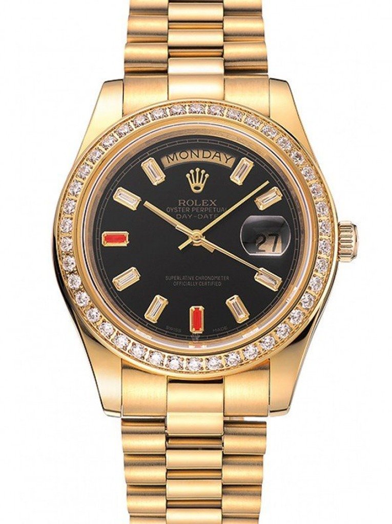 Superclone Rolex Day-Date Black Dial 1454101 36 mm