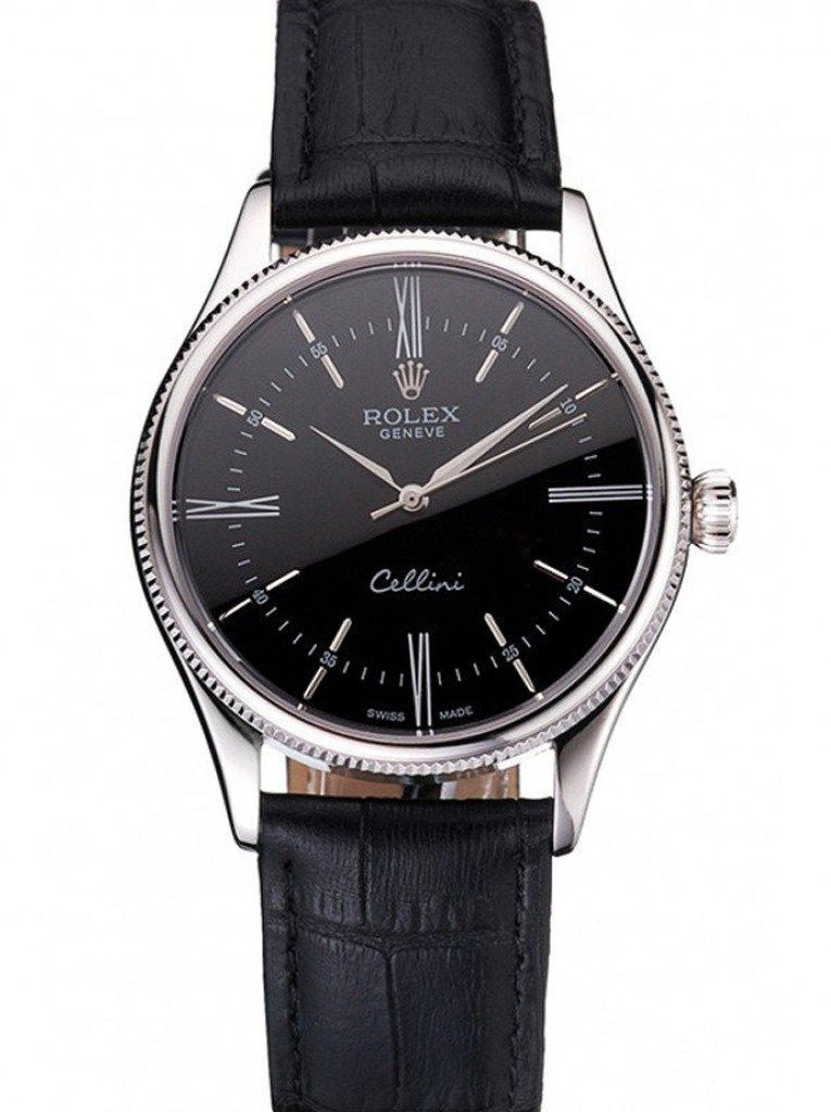 Superclone Rolex Cellini Black Dial REP016804