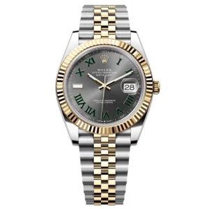 Rolex Datejust Rhodium Dial 126333 “Wimbledon” Flutted/Jubilee 41 mm