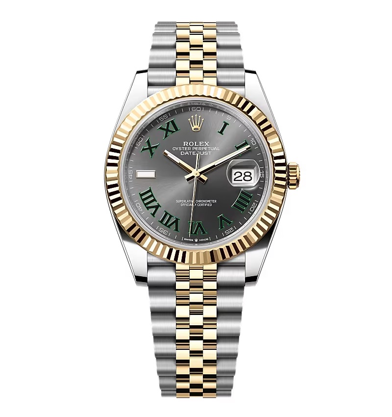 Rolex Datejust Rhodium Dial 126333 “Wimbledon” Flutted/Jubilee 41 mm