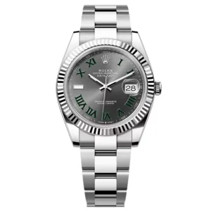 Rolex Datejust Rhodium Dial 126334 “Wimbledon” Flutted/Oyster 41 mm