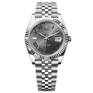 Rolex Datejust Rhodium Dial 126334 “Wimbledon” Flutted/Jubilee 41 mm