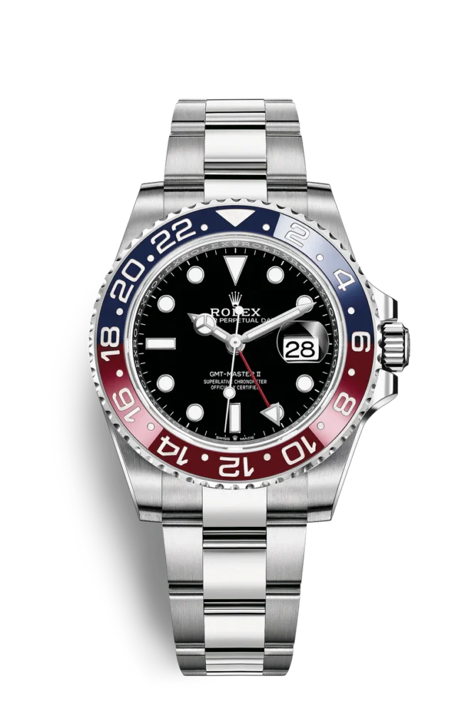 Replica Rolex GMT-Master II 126710BLRO “Pepsi” Oyster Dial Details