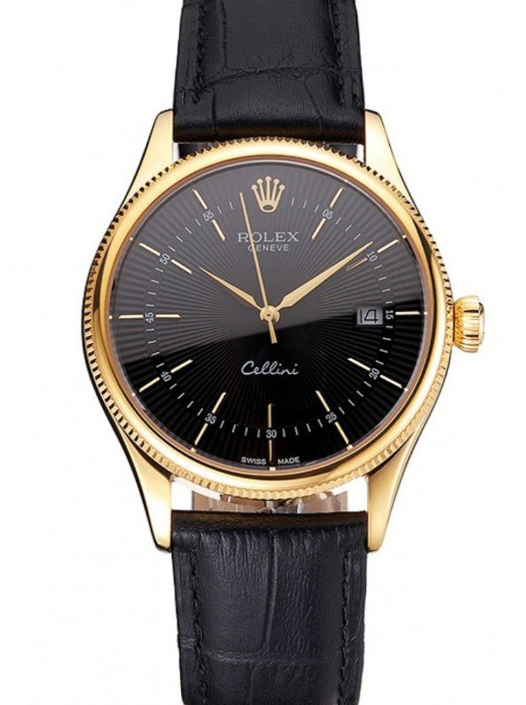 Superclone Rolex Cellini Black Dial REP016807
