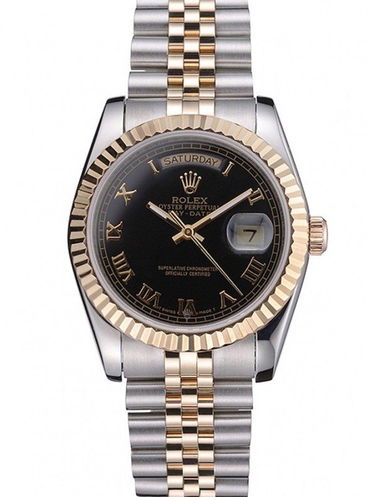 Superclone Rolex Day-Date Black Dial SRL78 36 mm