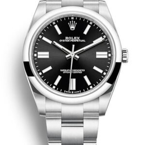 Replica Rolex Oyster Perpetual Lady Black Dial 124200 34 mm