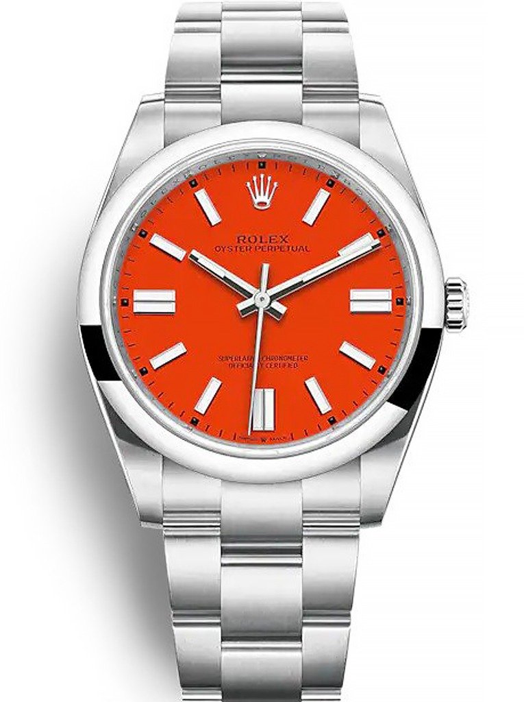 Replica Rolex Oyster Perpetual Lady Coral Red Dial 126000 36 mm