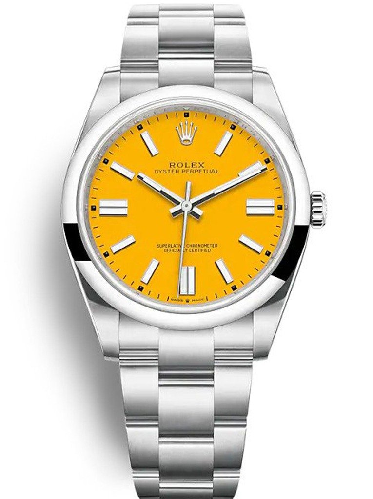 Replica Rolex Oyster Perpetual Yellow Dial 124300 41 mm