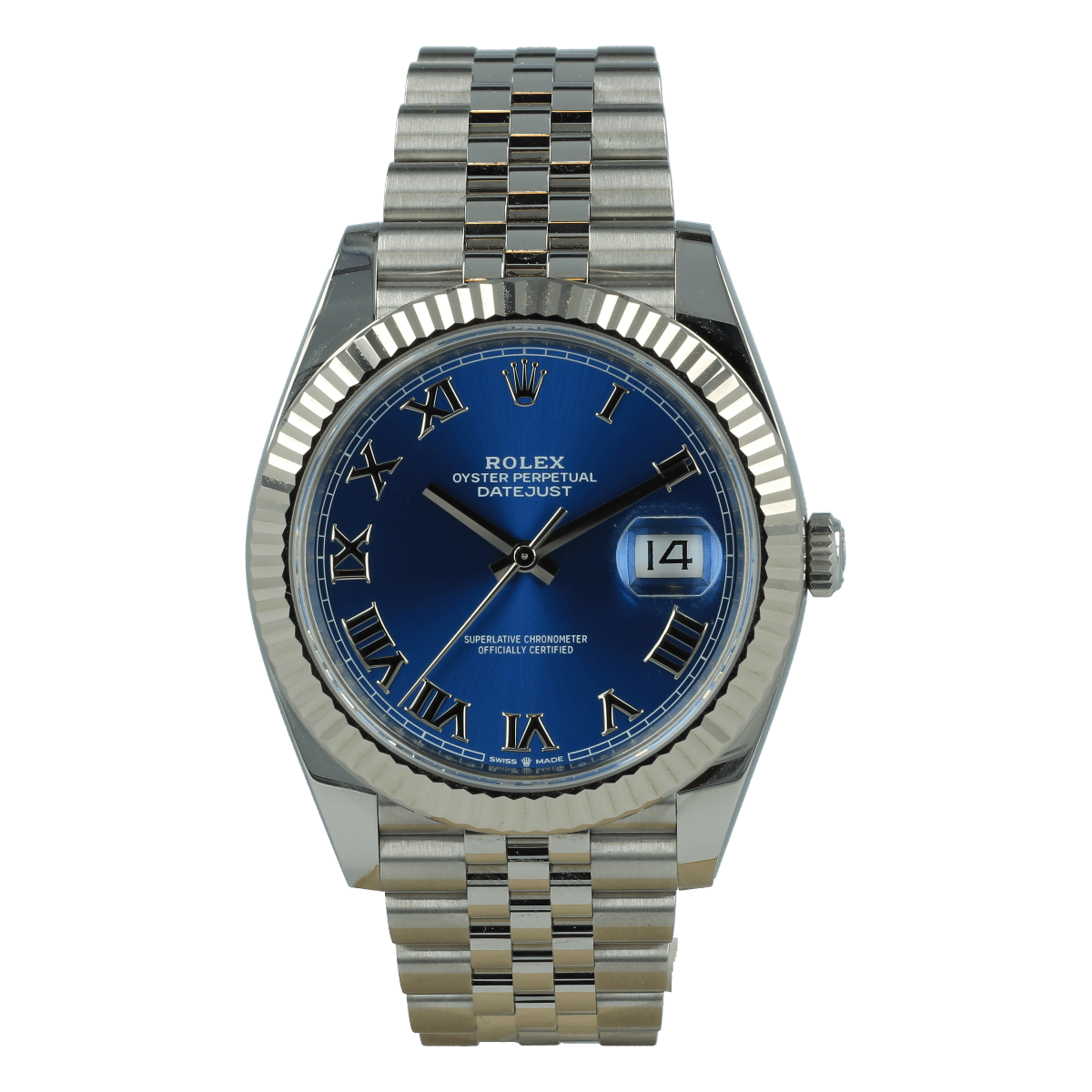 Replica Rolex Datejust Blue Dial 126334 Jubilee Roman Dials 41 mm