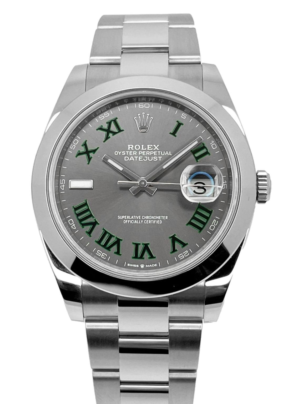 Rolex Datejust Rhodium Dial 126300 “Wimbledon” Oyster 41 mm