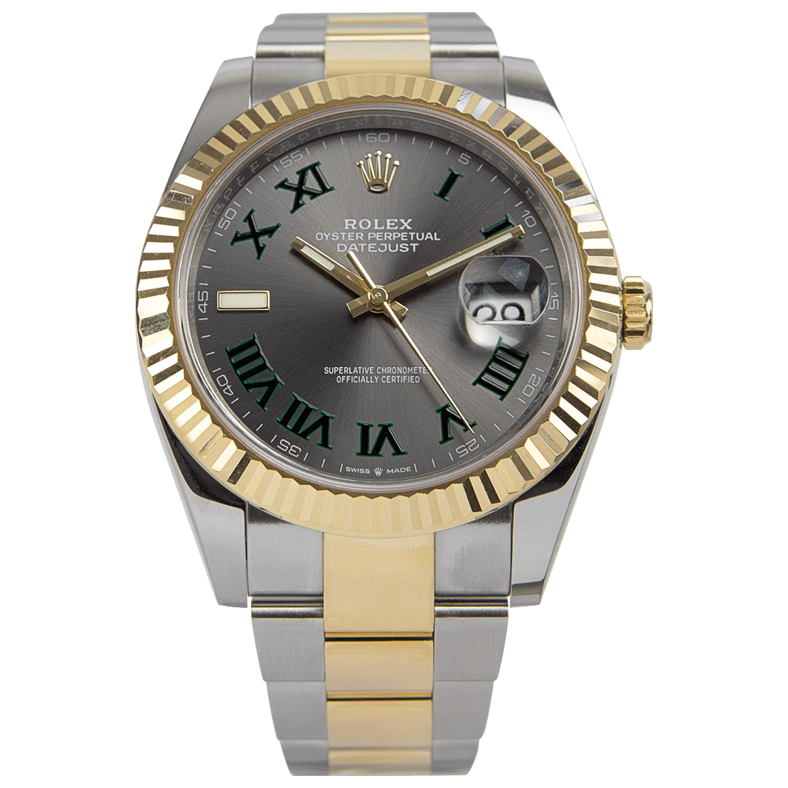 Replica Rolex Datejust II Rhodium Dial 126333 “Wimbledon” Two-Tone Oyster 41 mm