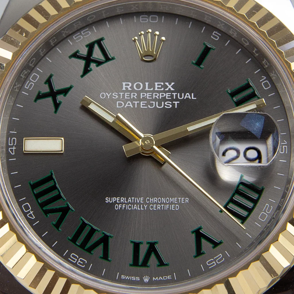 Replica Rolex Datejust II Rhodium Dial 126333 “Wimbledon” Two-Tone Oyster 41 mm Bezel & Crystal