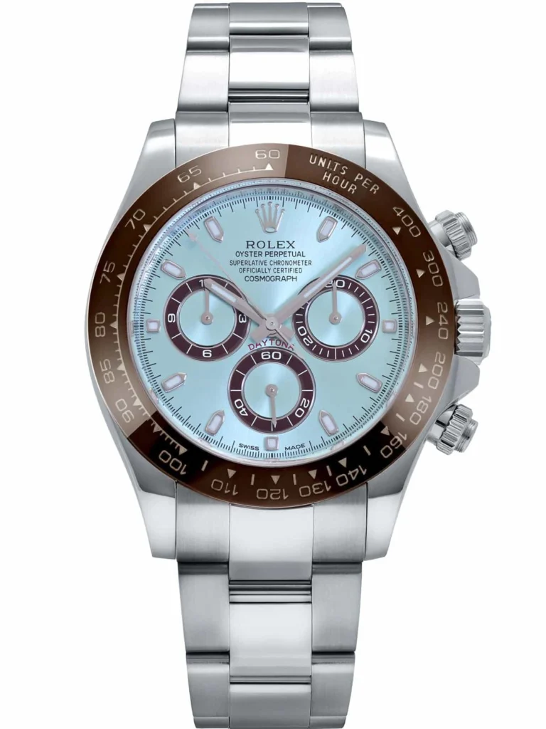 Rolex Daytona Ice blue Dial 116506 “Platona” Dial Details