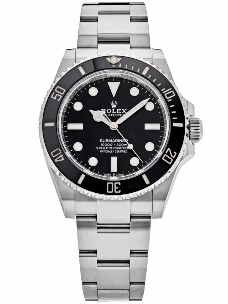 Replica Rolex Submariner Black Dial 124060 No-Date Dial Details