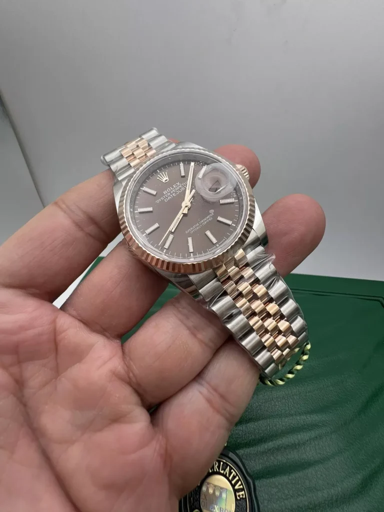 Rolex Datejust Chocolate Dial 126231 Jubilee 36 mm Bezel & Crystal