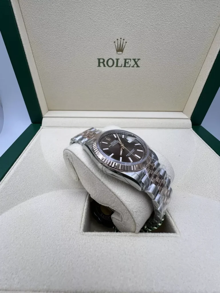 Rolex Datejust Chocolate Dial 126231 Jubilee 36 mm Case Profile
