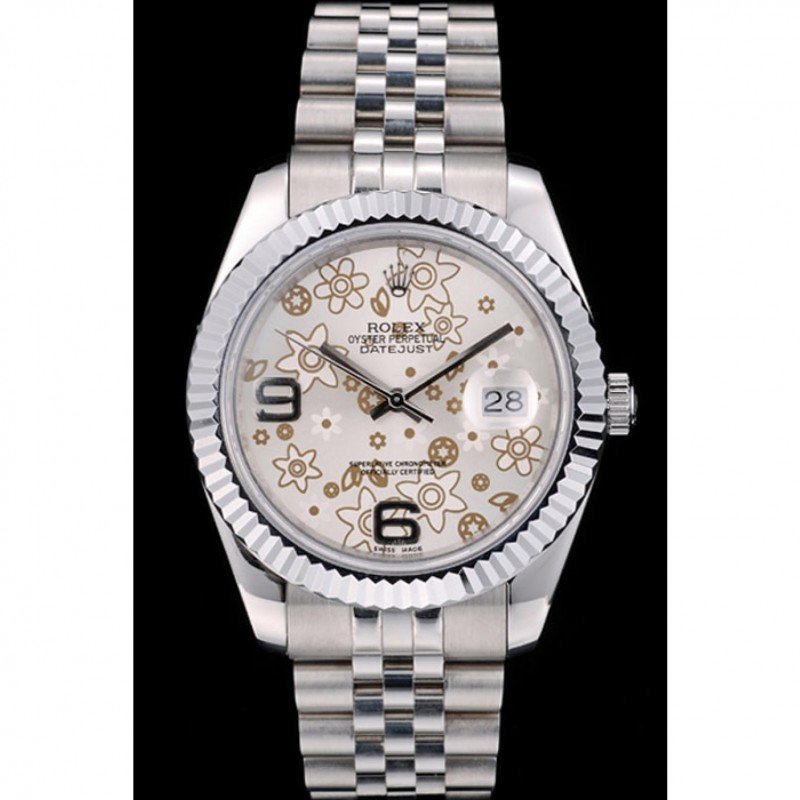 Replica Rolex Datejust Silver Dial 41983 41 mm Bezel & Crystal