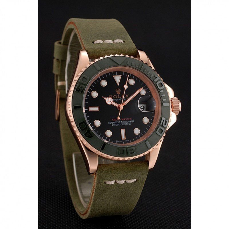 Replica Rolex Yacht-Master Black Dial 1453862 Bezel & Crystal