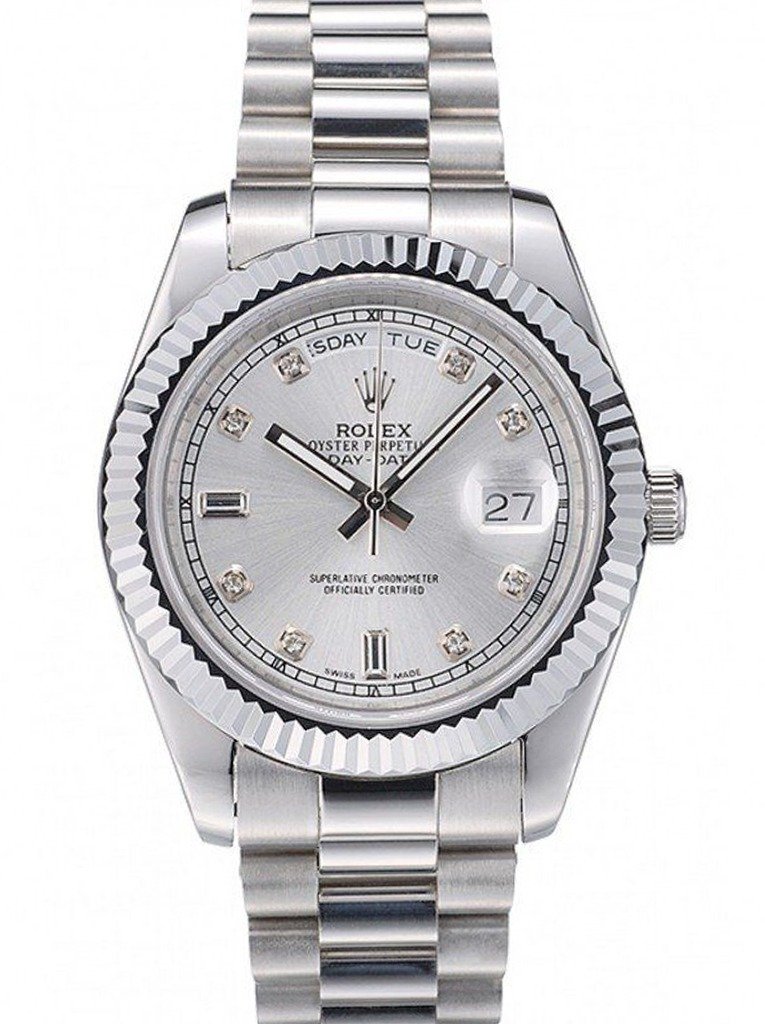 Superclone Rolex Day-Date Silver Dial 41995 40 mm