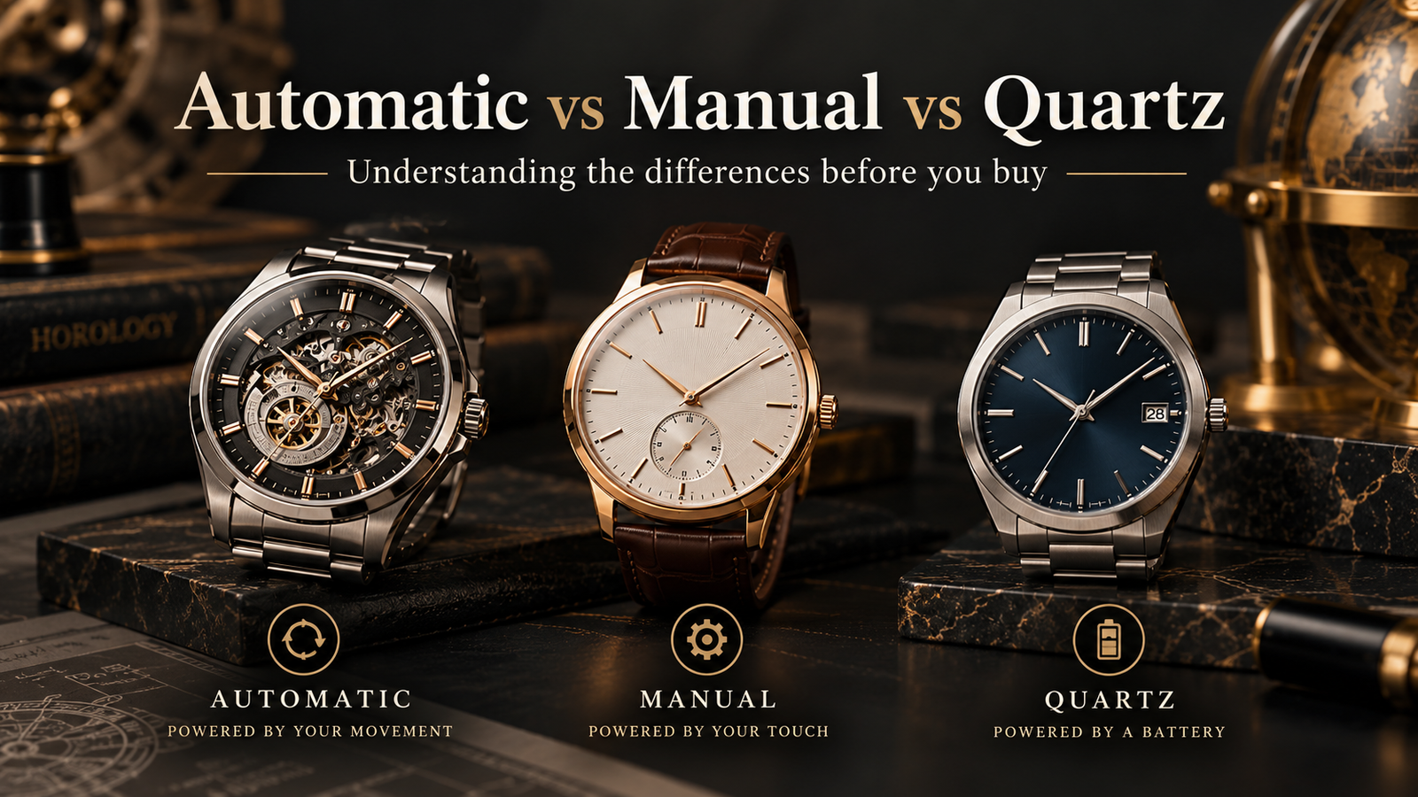 Luxury watch movement guide automatic manual and quartz comparison