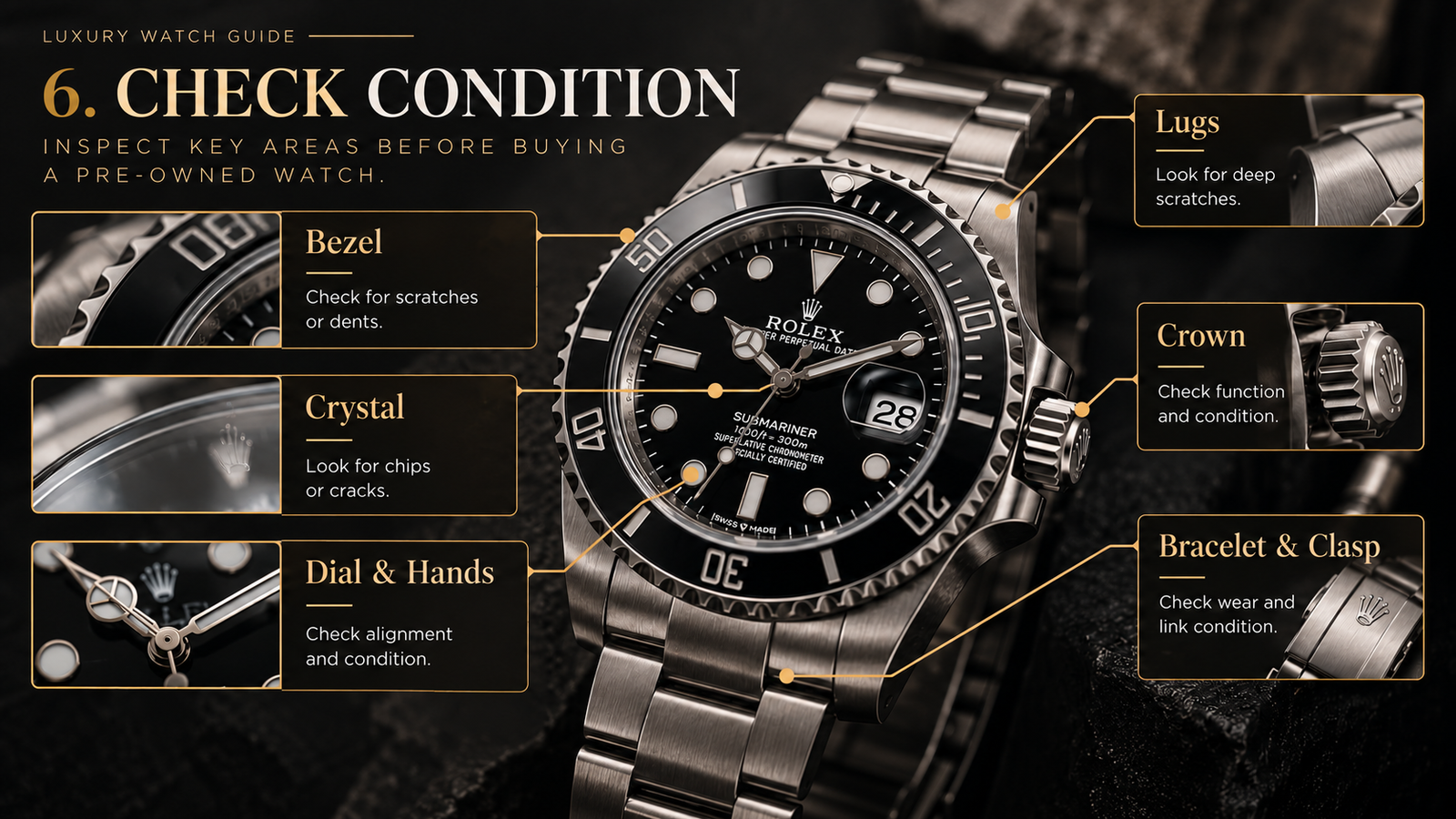 How to choose a luxury watch condition inspection checklist